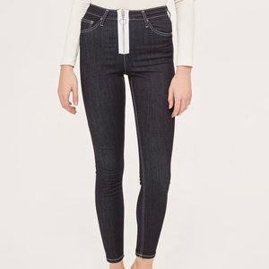 black exposed zip jamie jeans